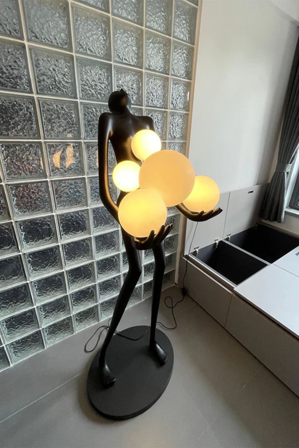 Artistic Figure Hug Floor Lamp