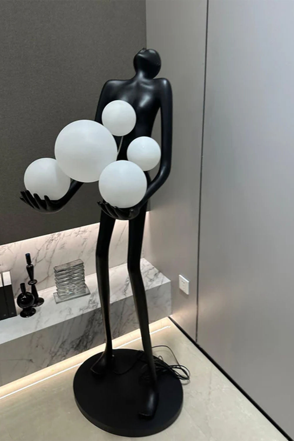 Artistic Figure Hug Floor Lamp