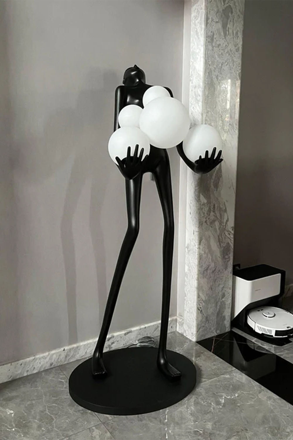 Artistic Figure Hug Floor Lamp