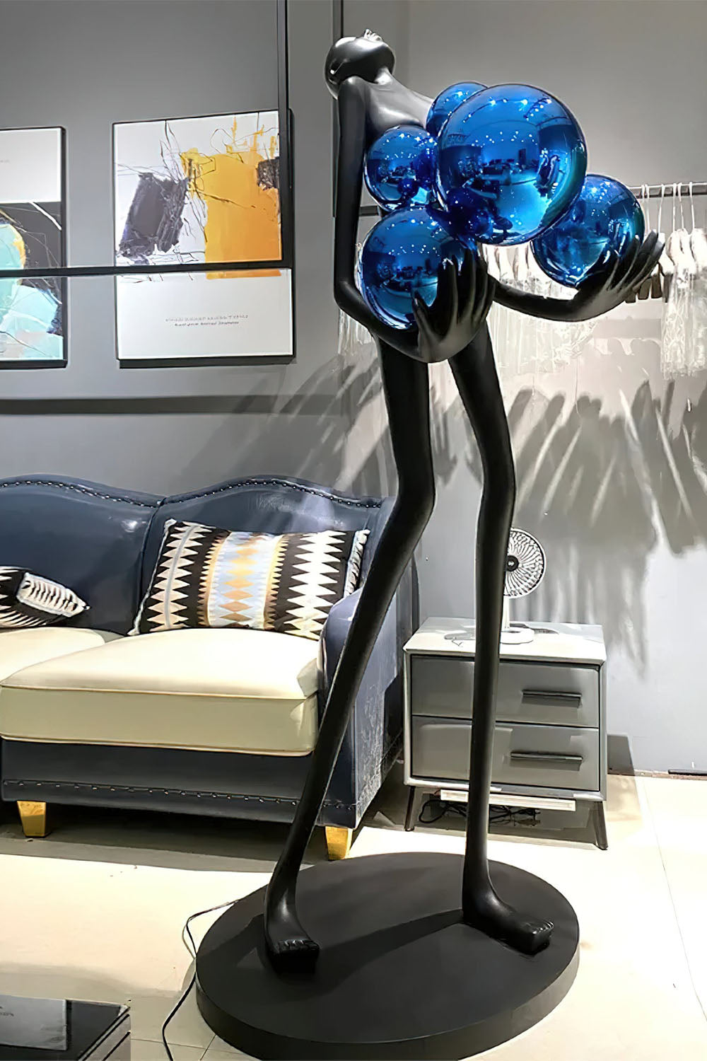 Artistic Figure Hug Floor Lamp