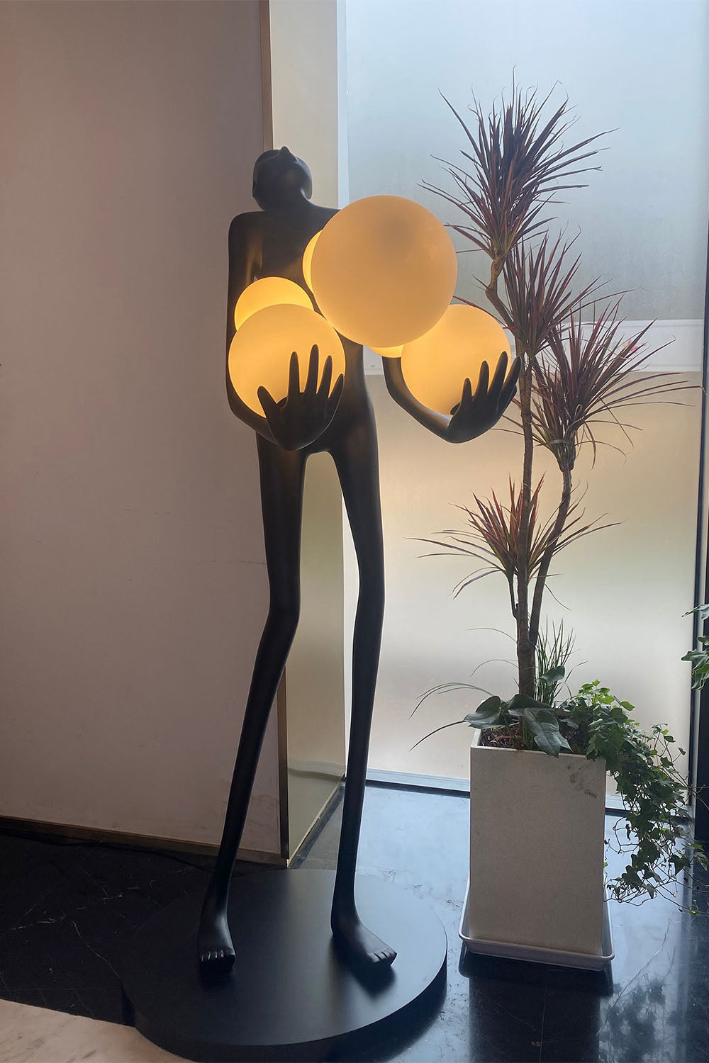 Artistic Figure Hug Floor Lamp