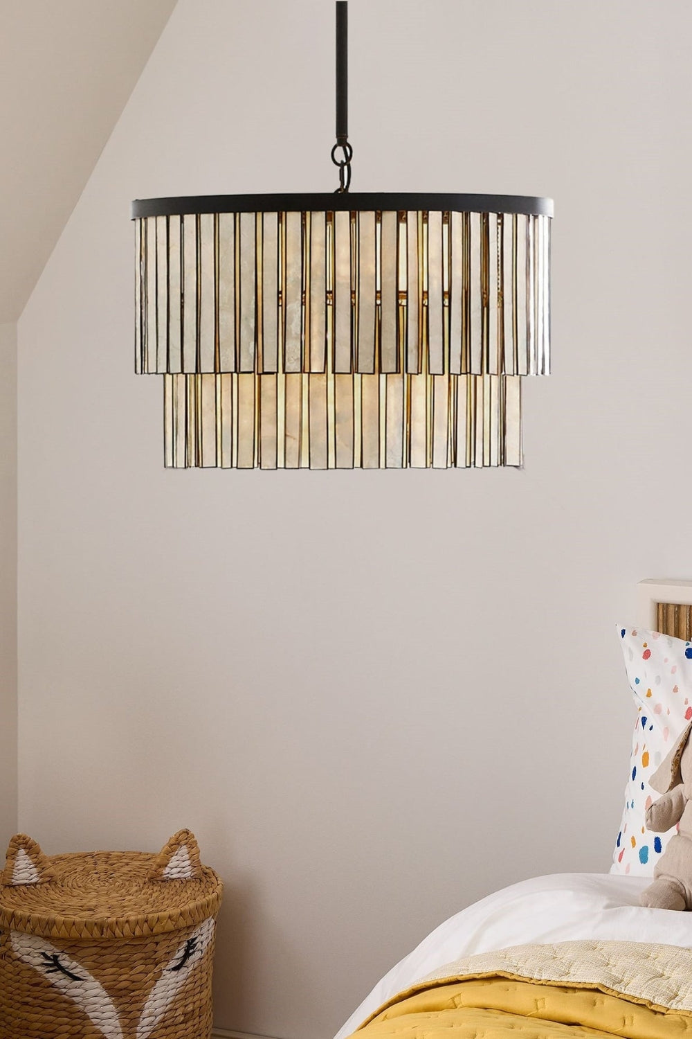 Astrid Capiz Round Chandelier - SamuLighting