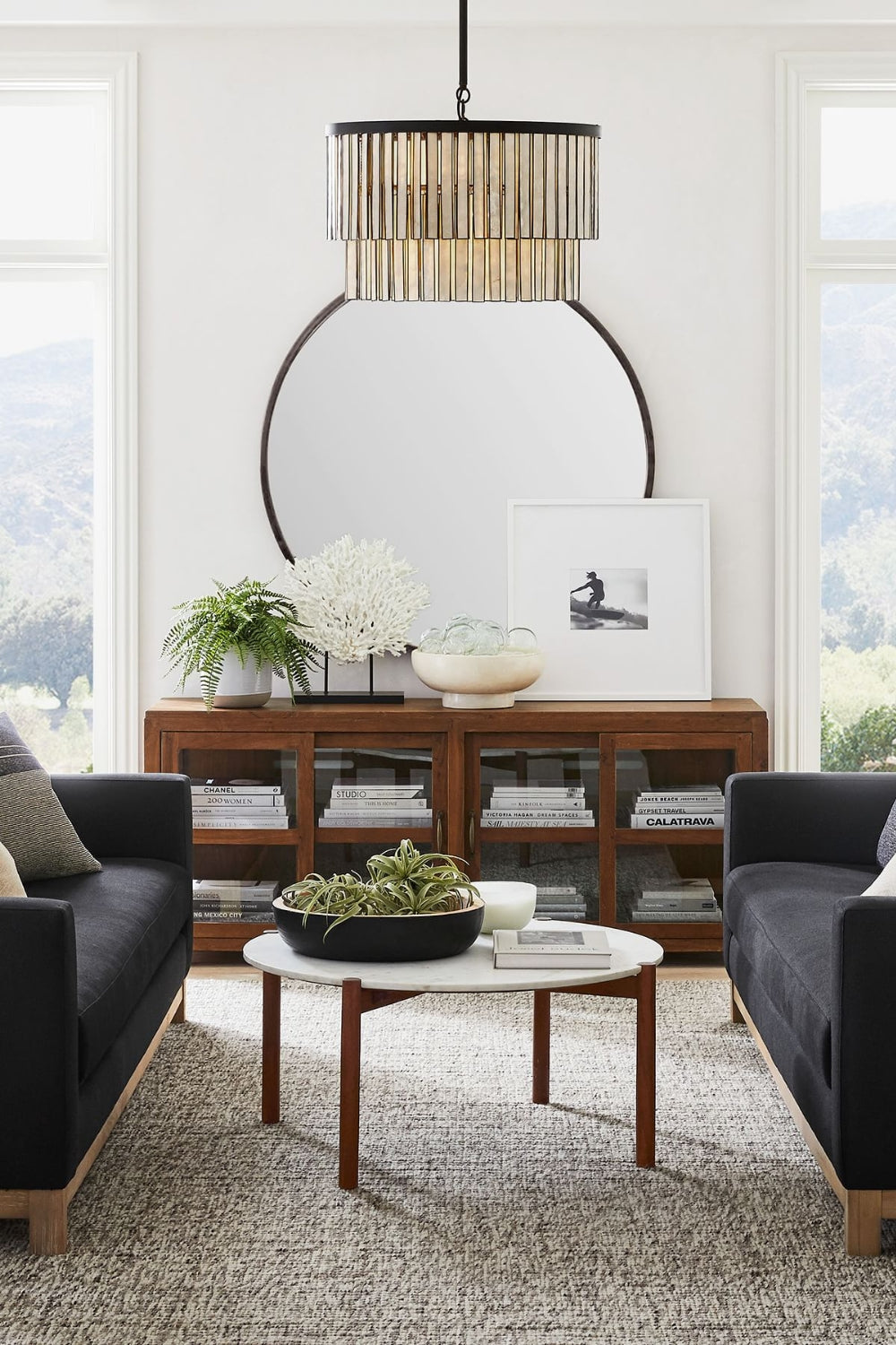 Astrid Capiz Round Chandelier - SamuLighting