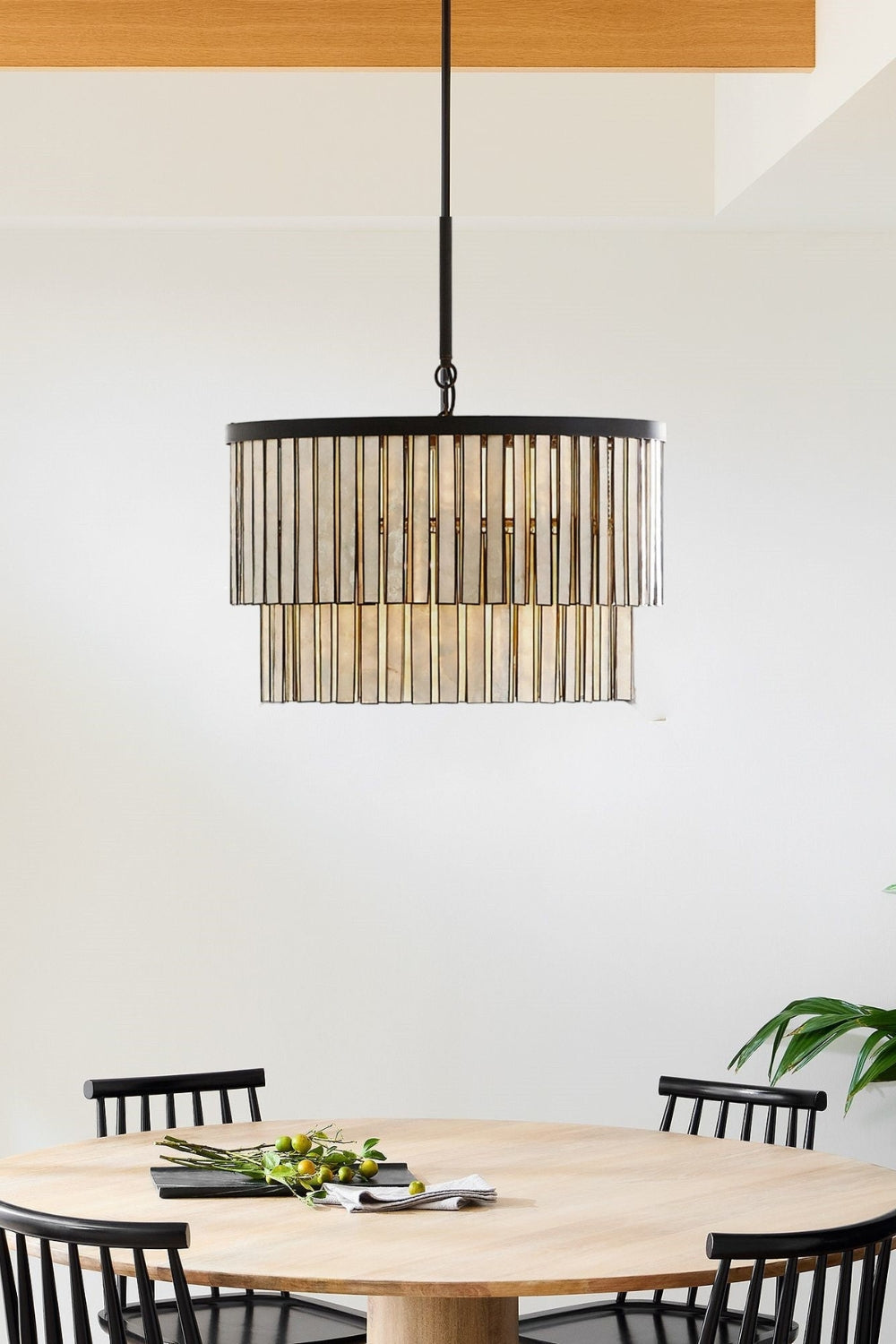 Astrid Capiz Round Chandelier - SamuLighting