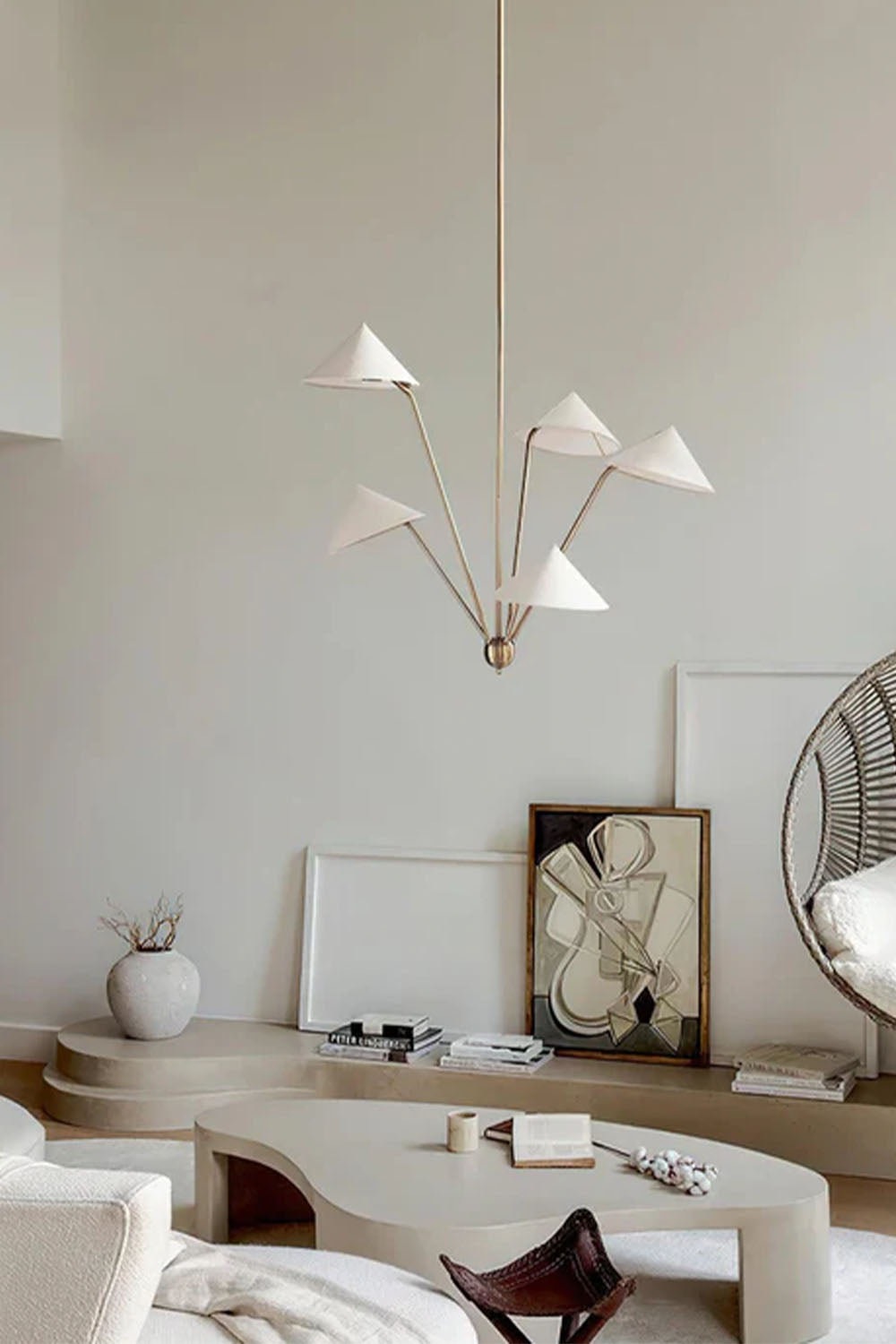 Asymmetrical 5-head Chandelier