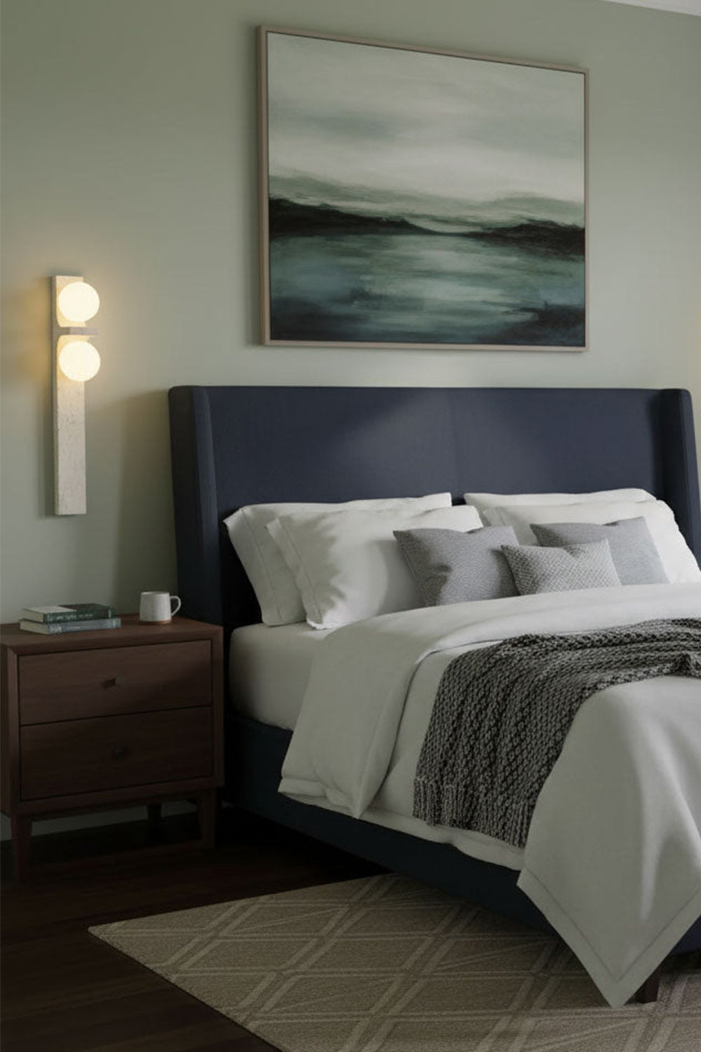 Asymmetrical Travertine Wall Sconce