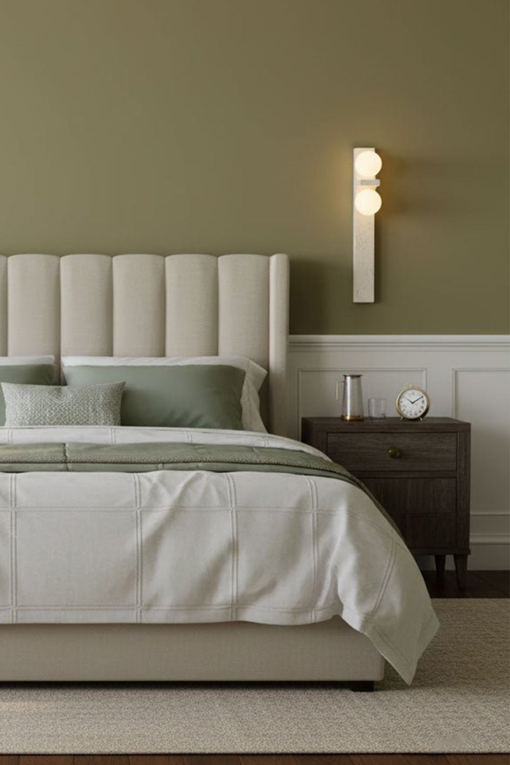 Asymmetrical Travertine Wall Sconce