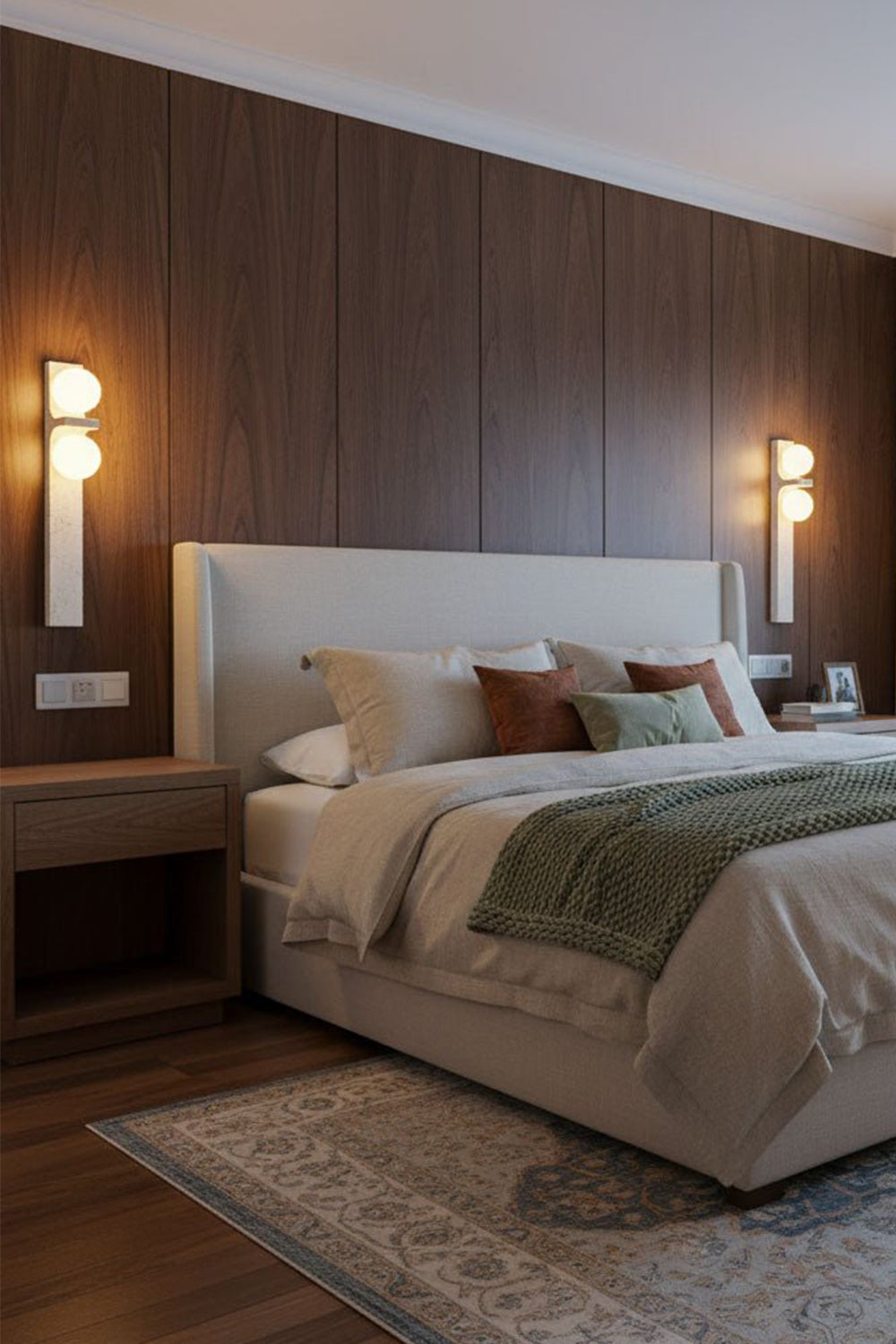 Asymmetrical Travertine Wall Sconce