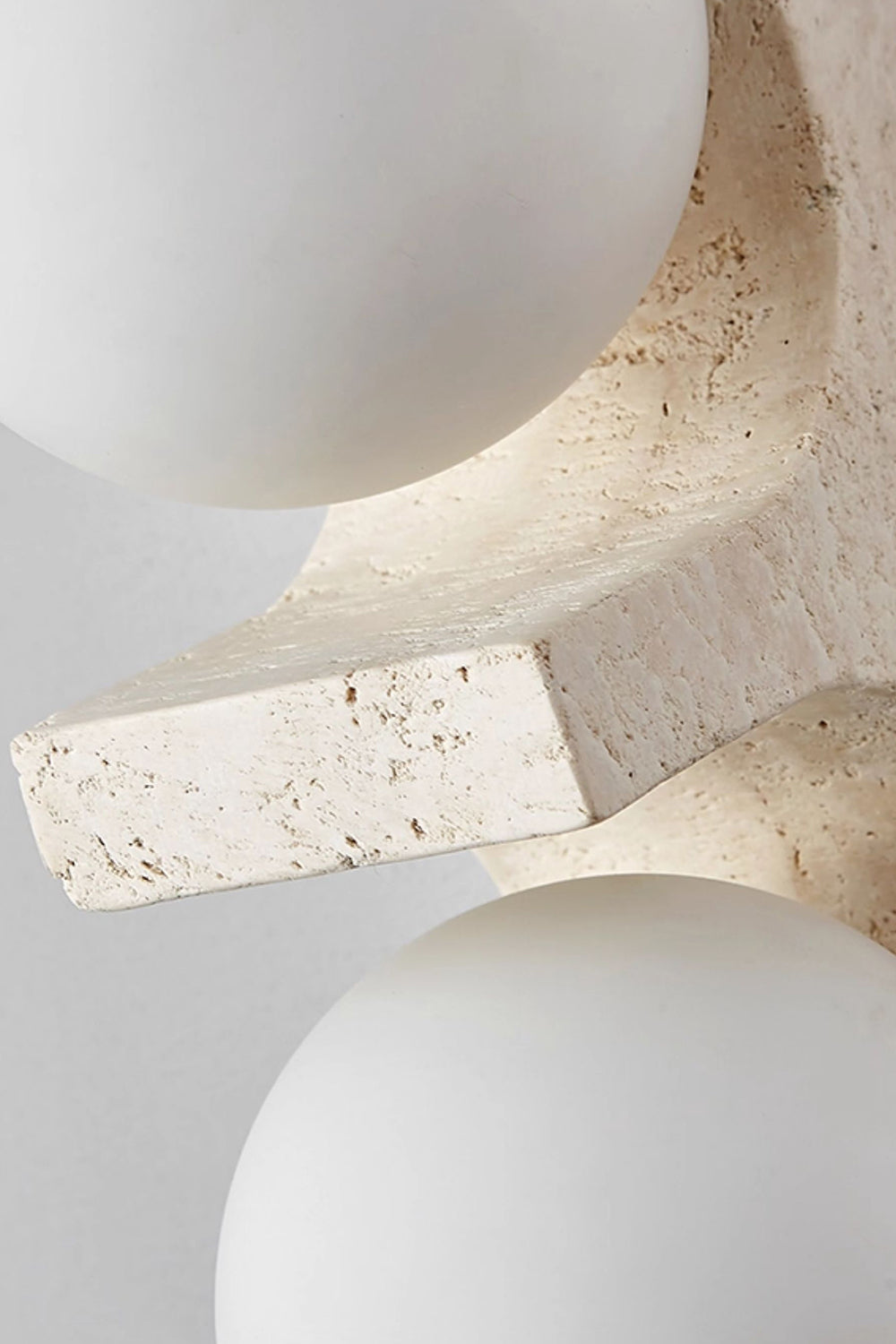 Asymmetrical Travertine Wall Sconce