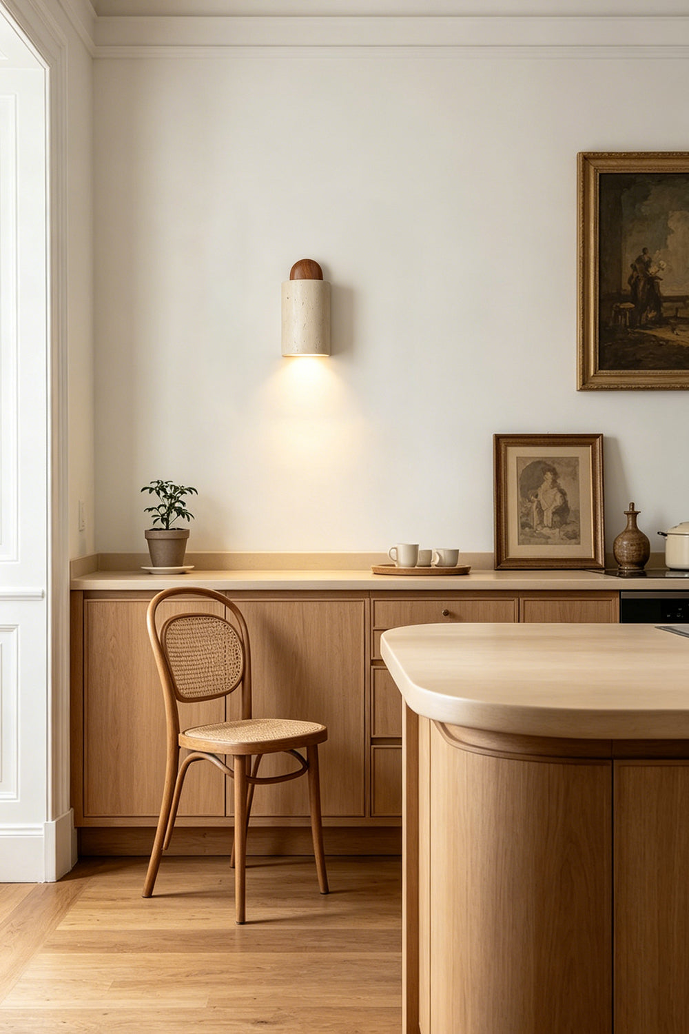 Aura Travertine Wall Sconce for  Restaurant | Samu  Lamp
