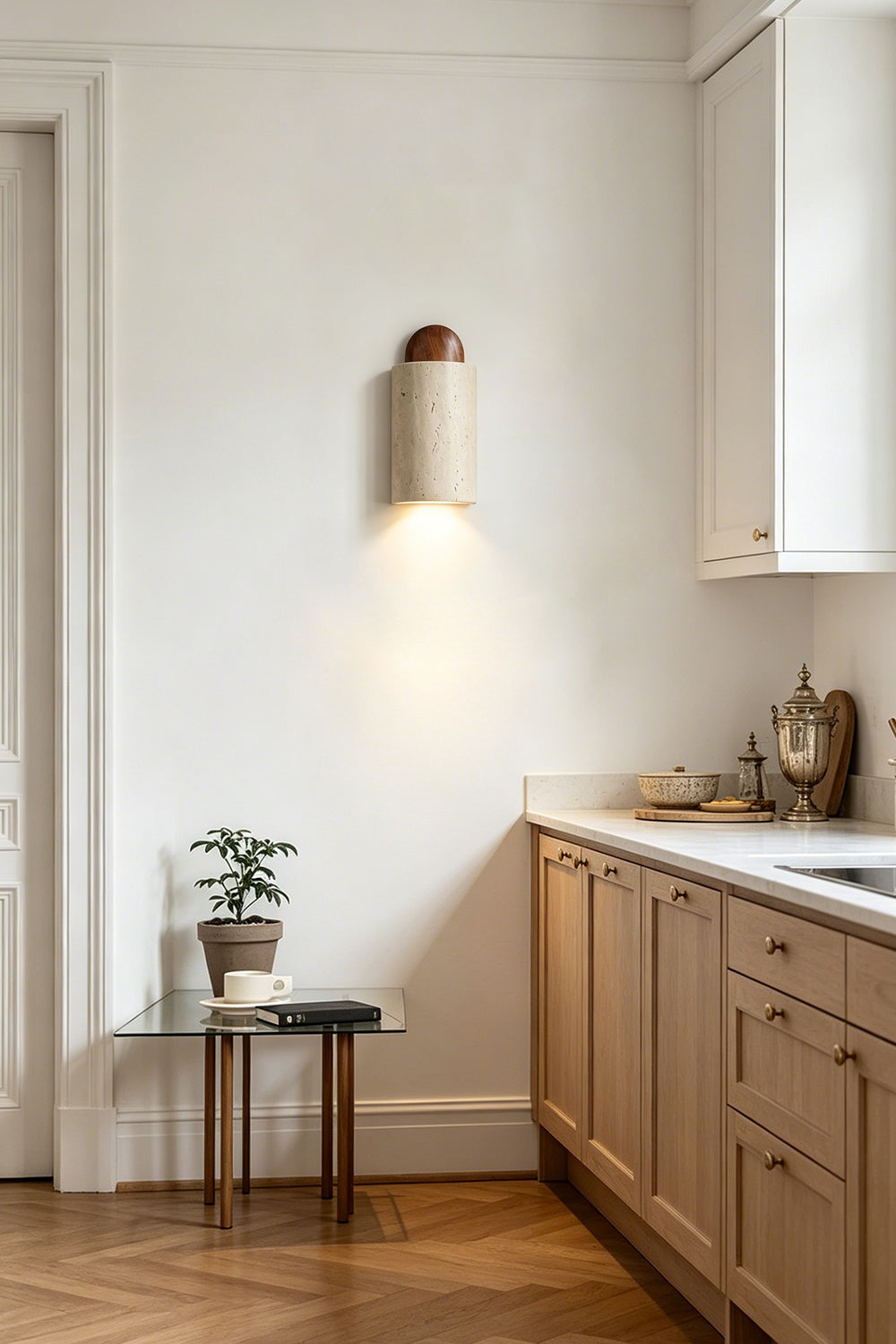 Aura Travertine Wall Sconce for  Restaurant | Samu  Lamp
