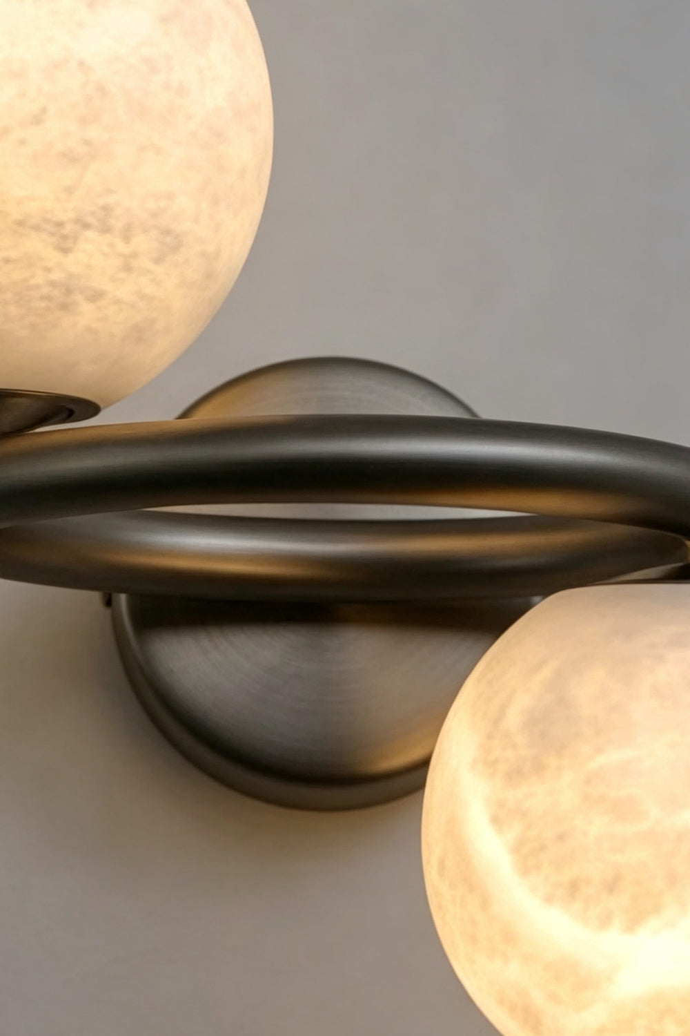 Aura Two-Globe Alabaster Wall Sconce