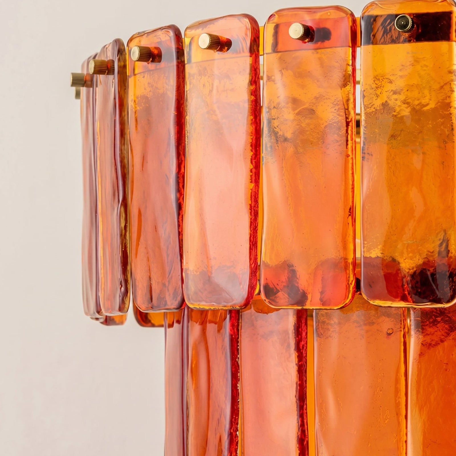 Bark-Textured Amber Glass
