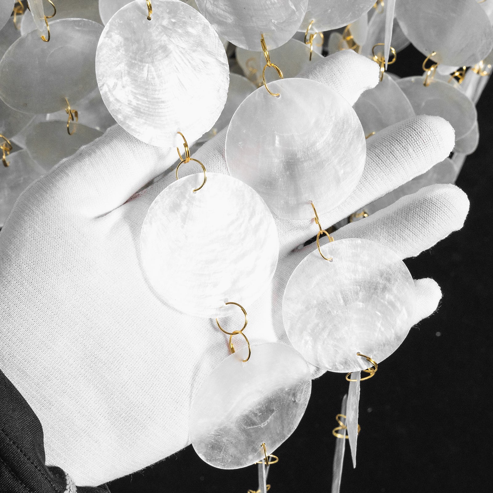 Cascading Mother-of-Pearl Discs