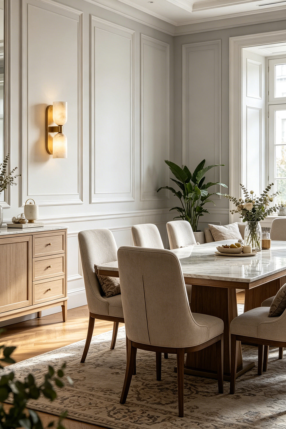 Aurelian Alabaster Wall Light for Dining Room | Samu Lamp