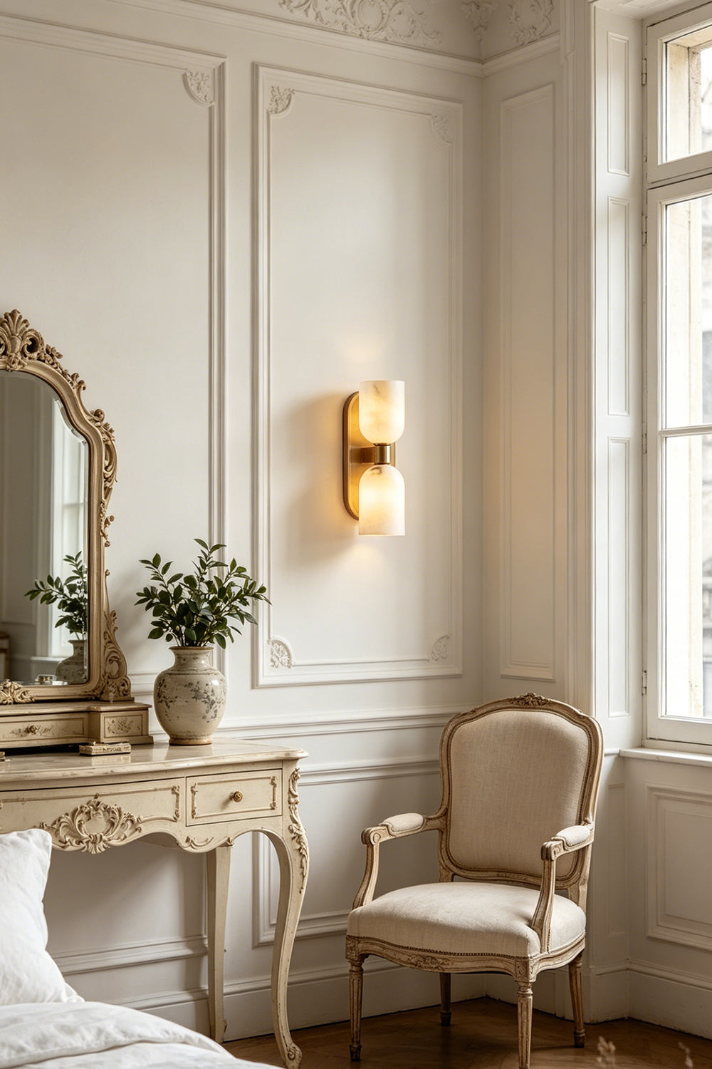 Aurelian Alabaster Wall Light for Living room | Samu Lamp