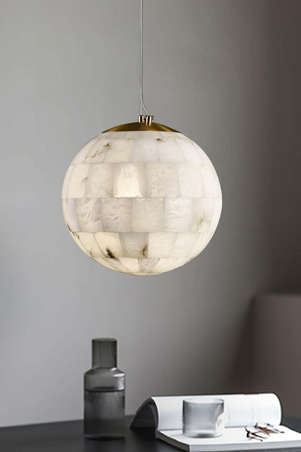 Ball Alabaster Pendant Light