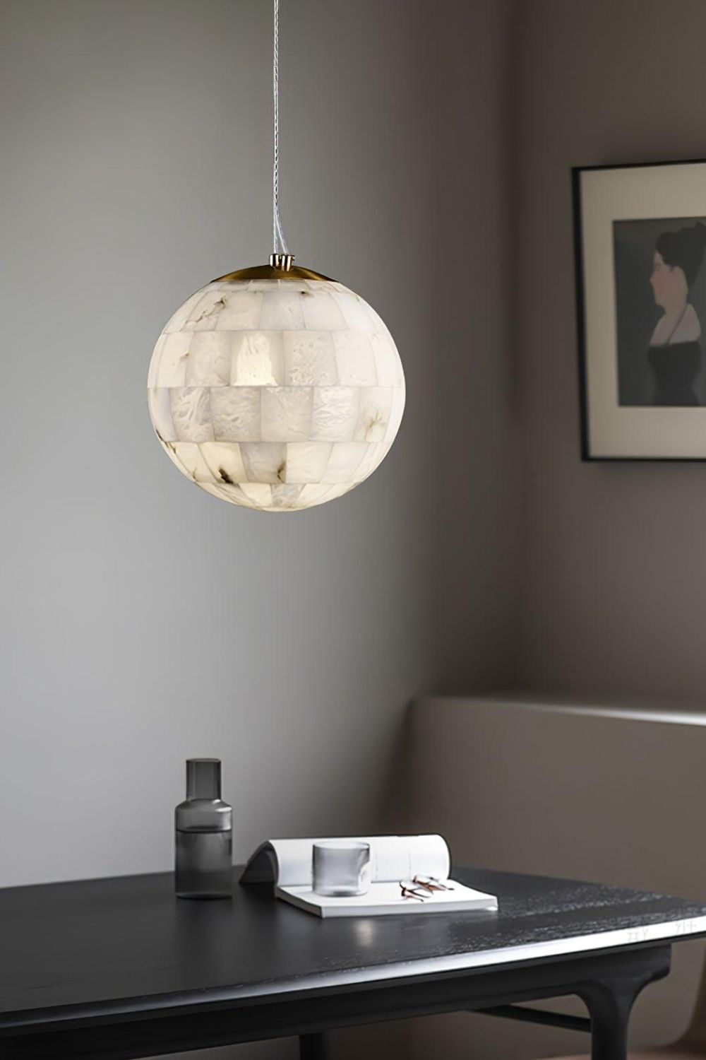 Ball Alabaster Pendant Light