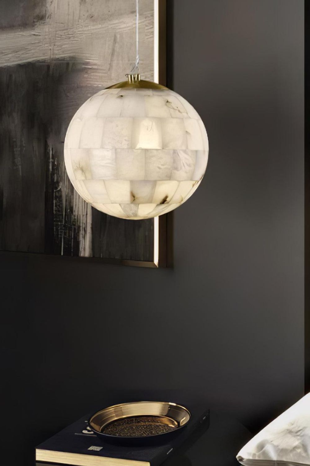 Ball Alabaster Pendant Light