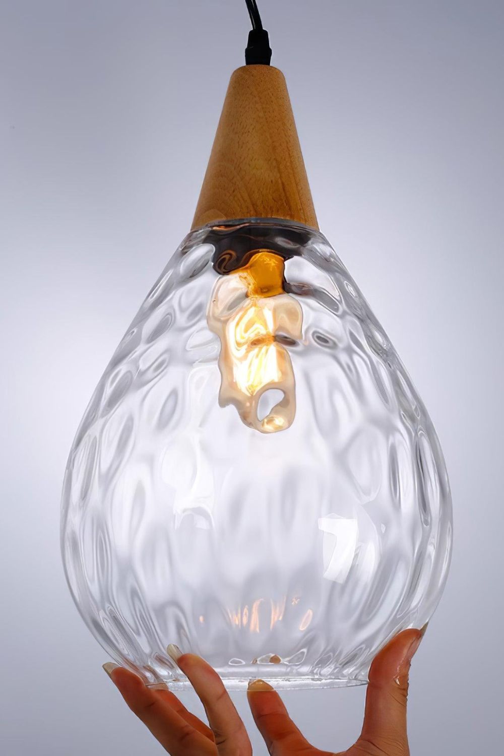 Besnier Rippled Glass Pendant Light