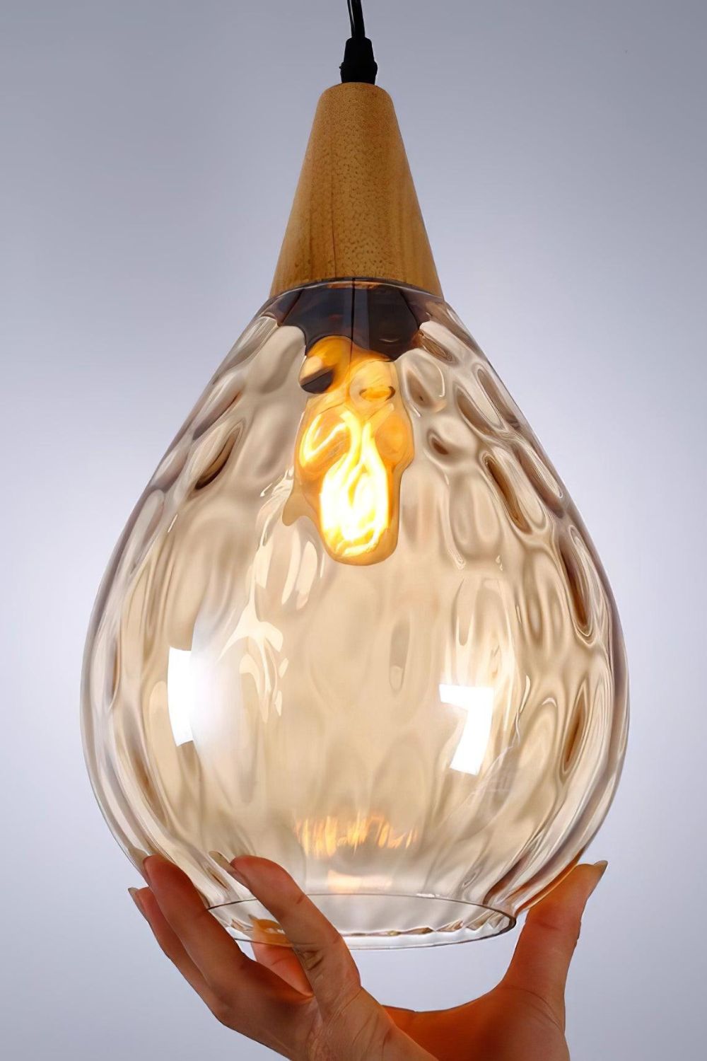 Besnier Rippled Glass Pendant Light