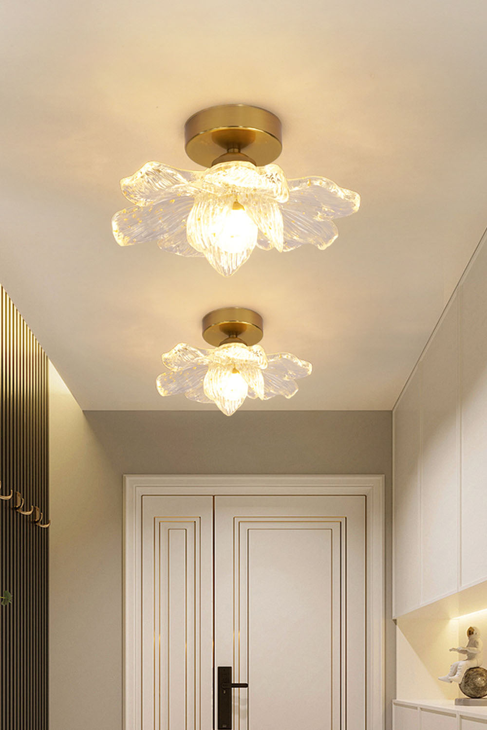 Blooming Glass Flower Ceiling Lamp
