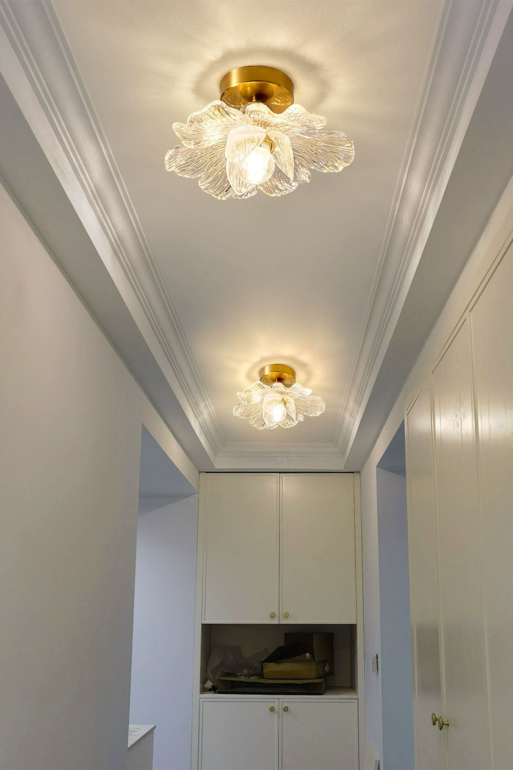 Blooming Glass Flower Ceiling Lamp