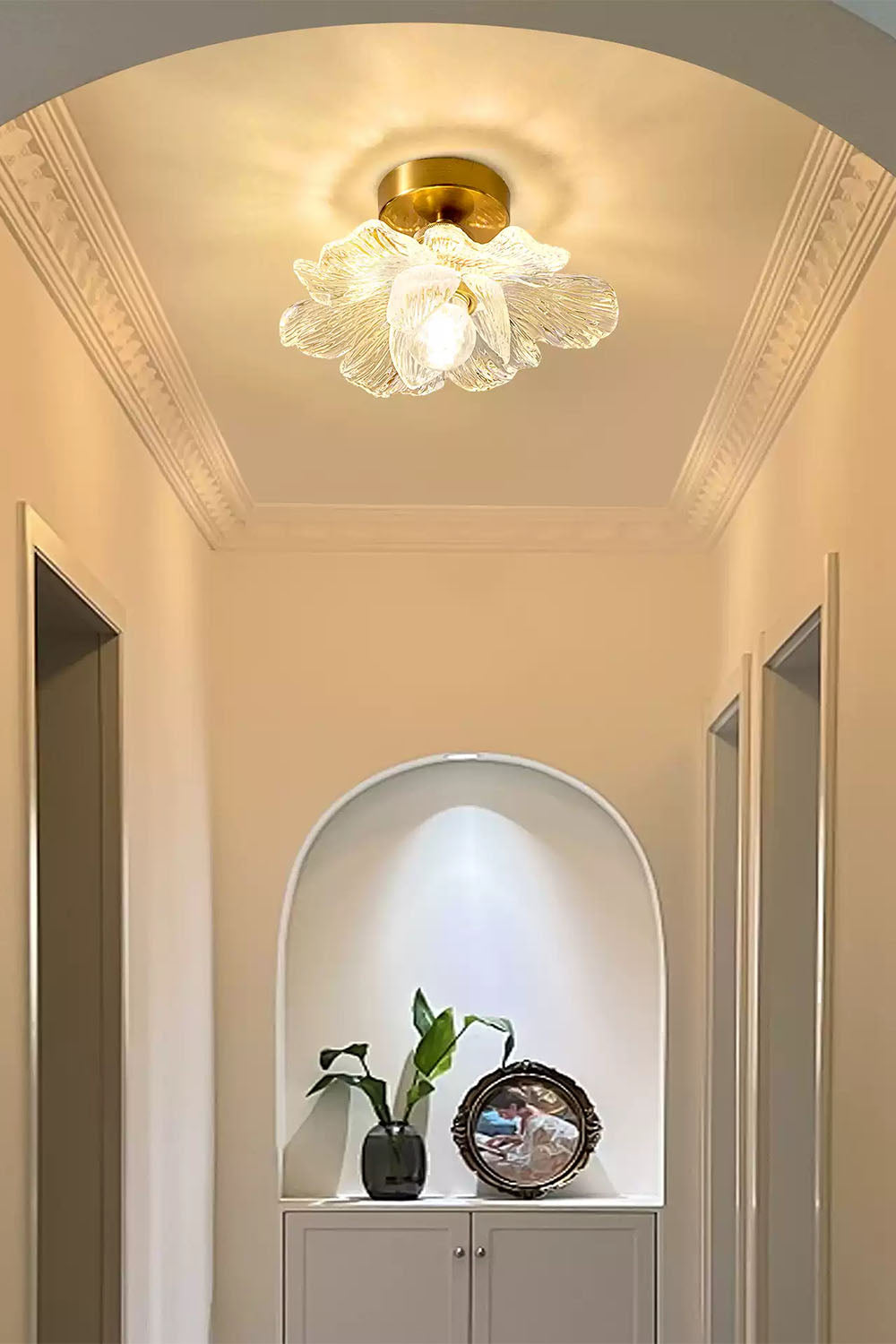 Blooming Glass Flower Ceiling Lamp