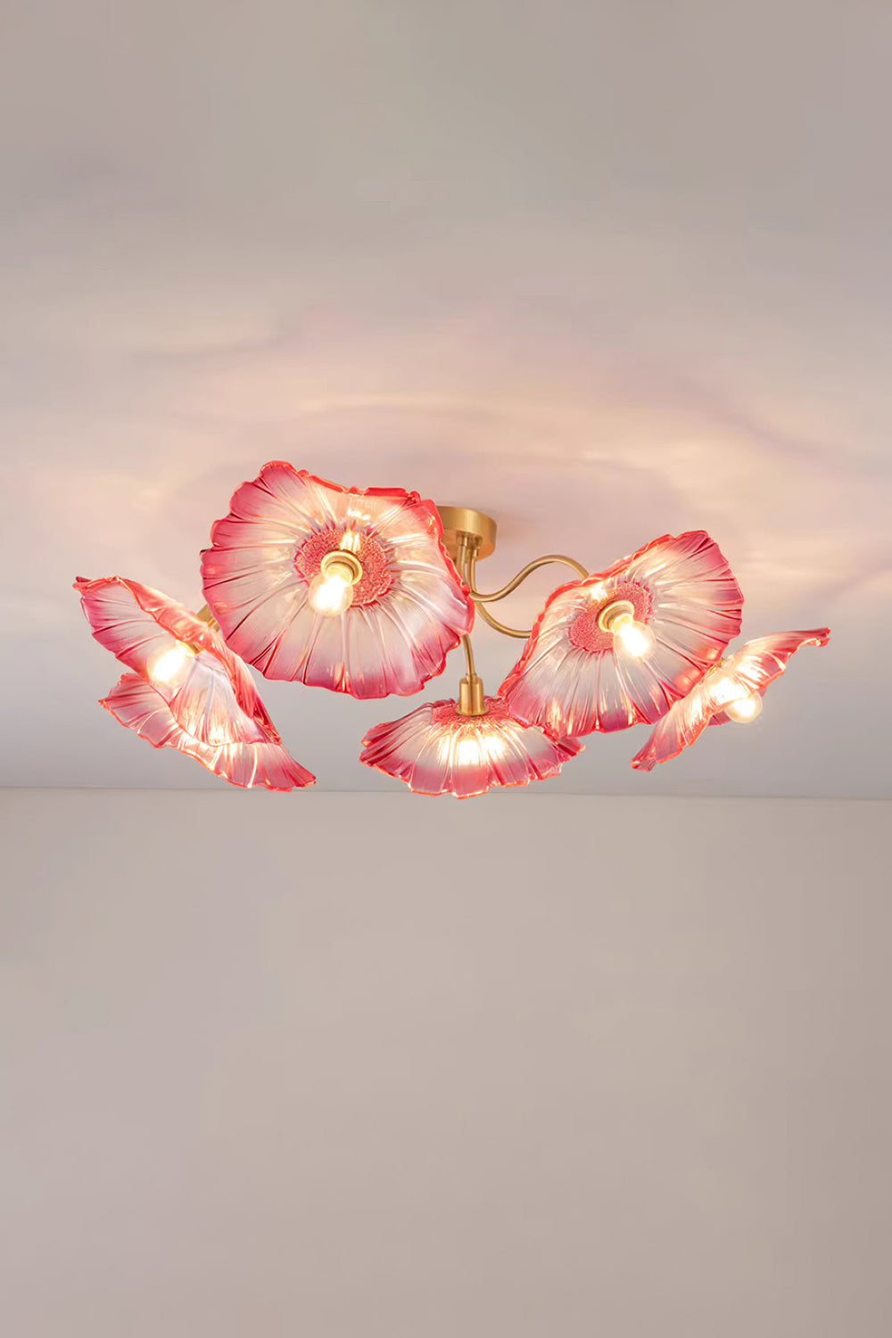 Blossom Petal Glass Ceiling Lamp