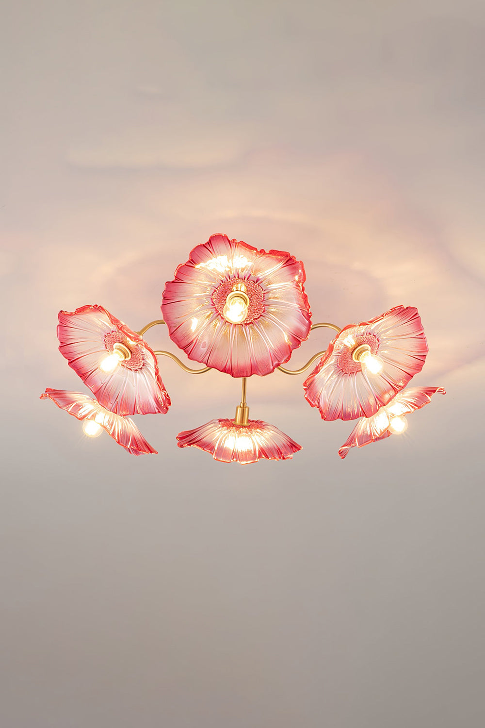 Blossom Petal Glass Ceiling Lamp