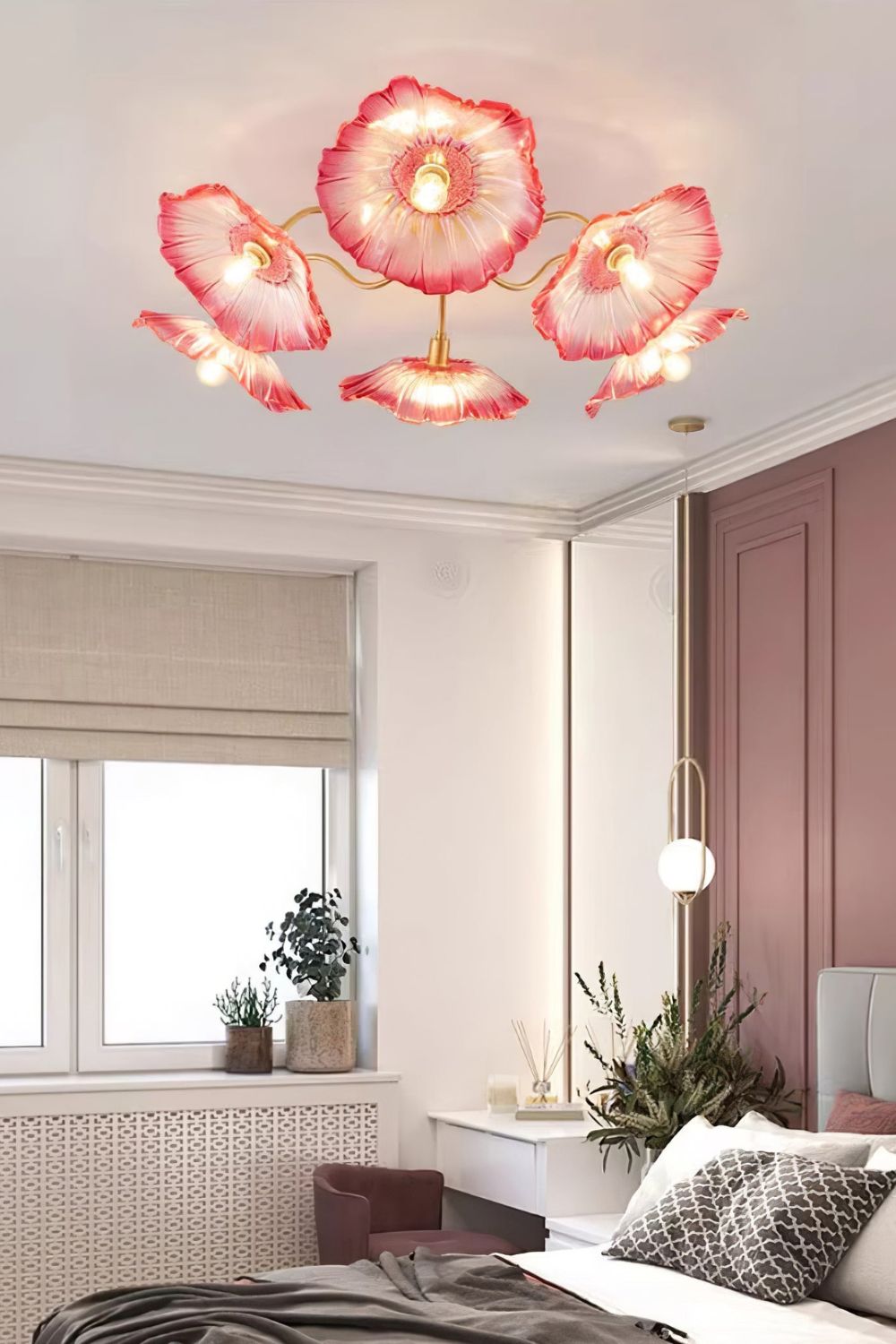 Blossom Petal Glass Ceiling Lamp