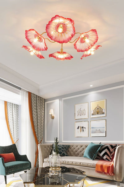 Blossom Petal Glass Ceiling Lamp