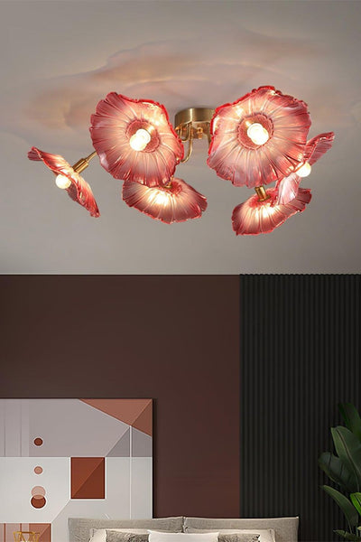 Blossom Petal Glass Ceiling Lamp