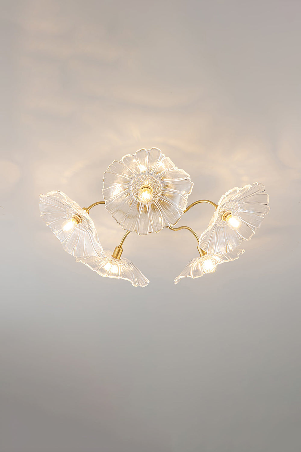 Blossom Petal Glass Ceiling Lamp