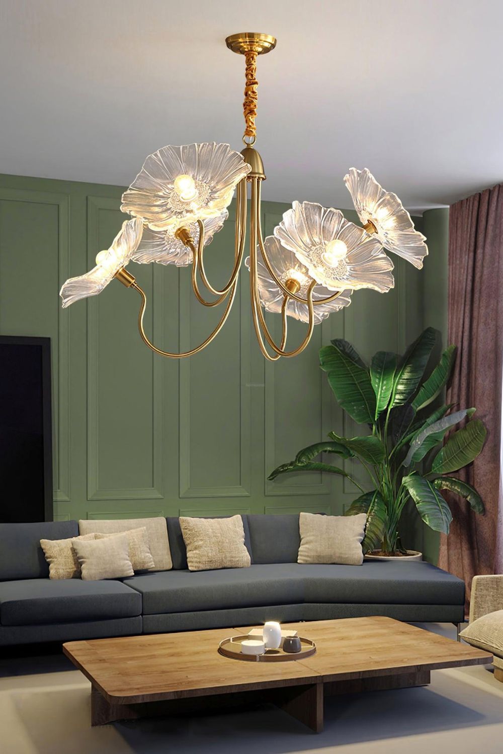 Blossom Petal Glass Chandelier