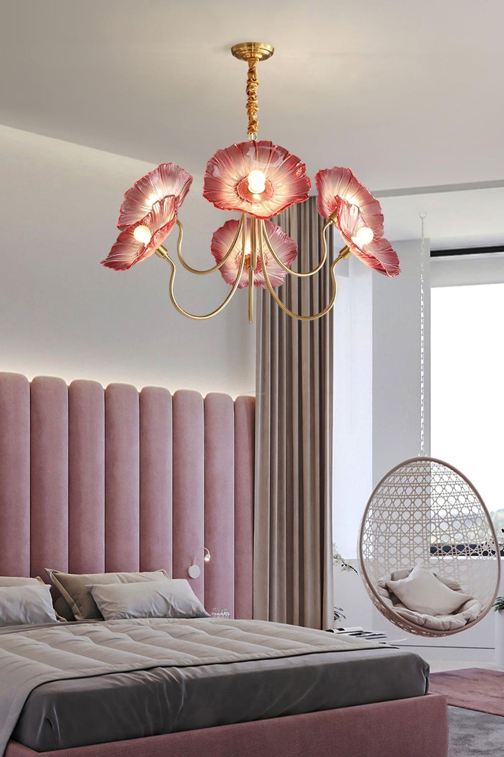 Blossom Petal Glass Chandelier