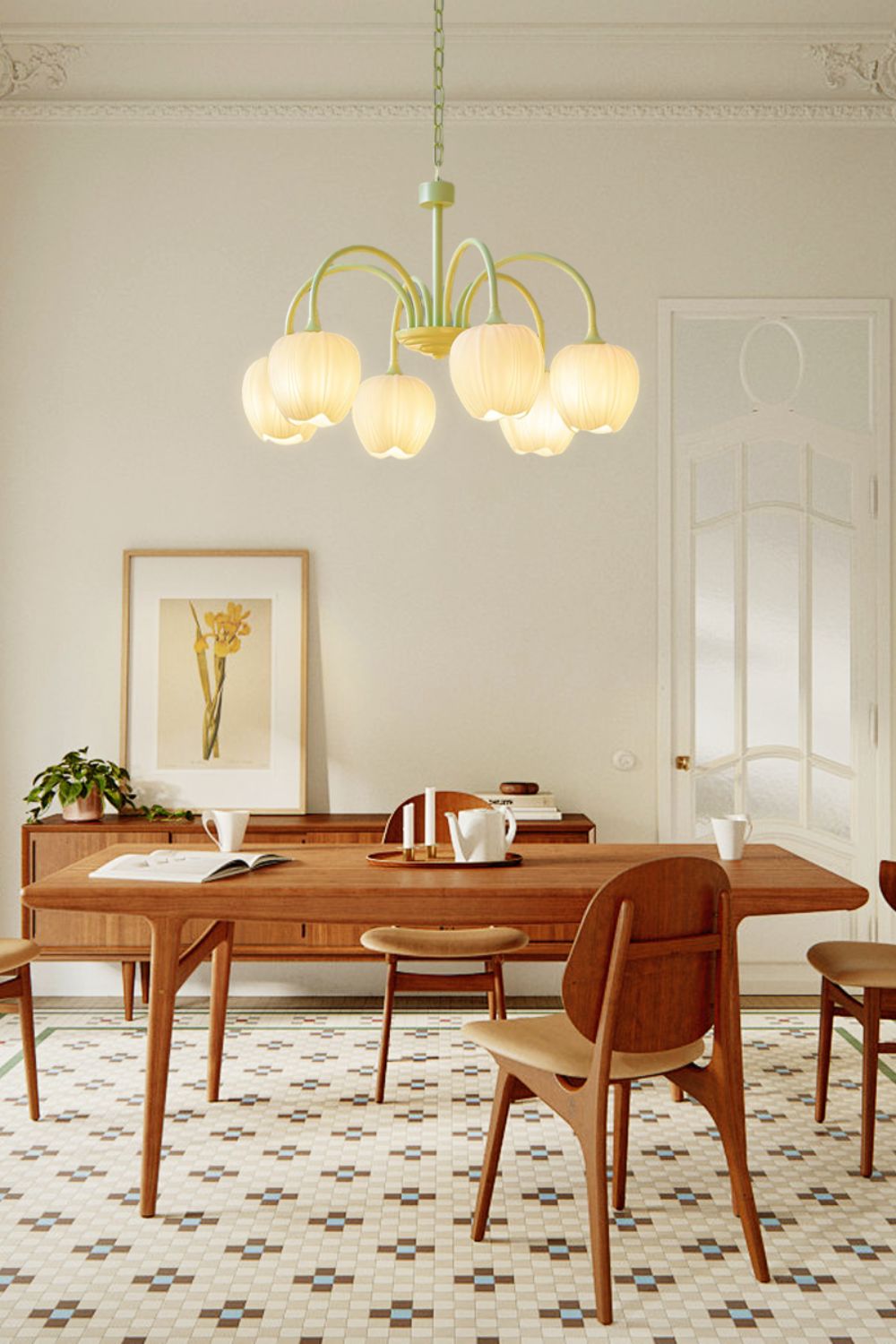 Blossom Tulip Matcha Chandelier