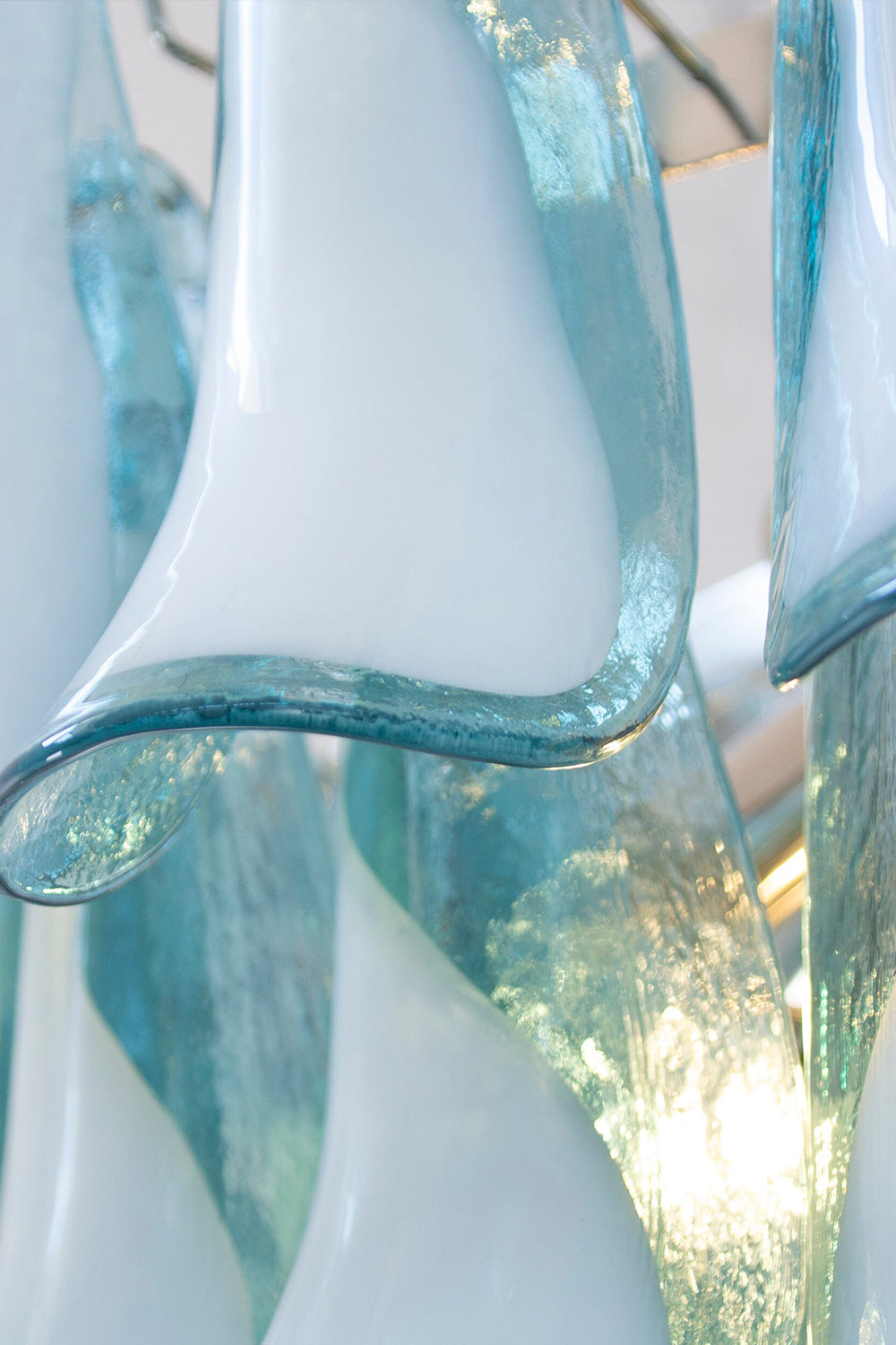 Blue Murano Petal Chandelier