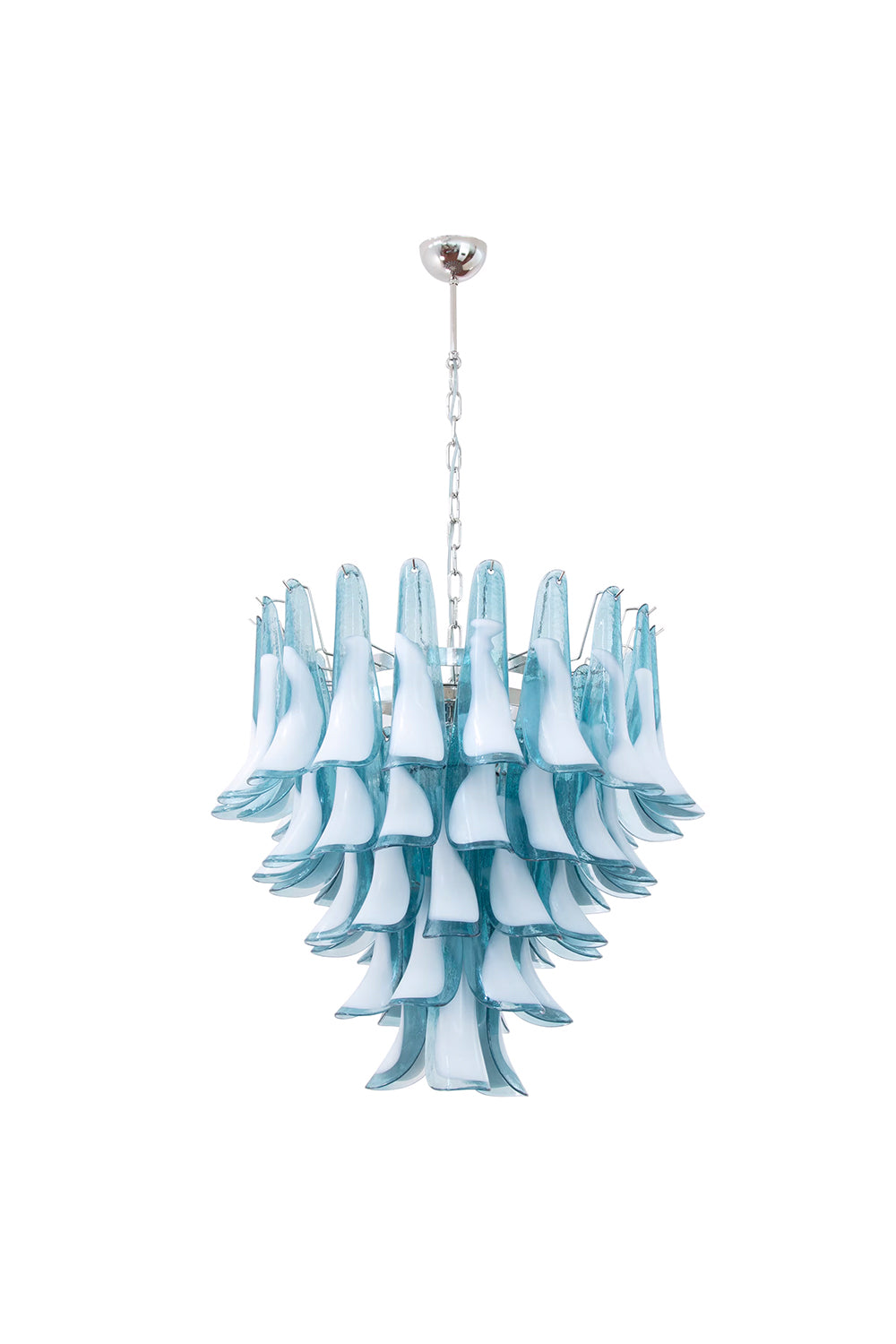 Blue Murano Petal Chandelier