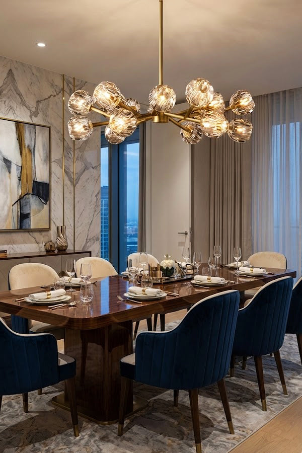 Crystal Ball Round Chandelier