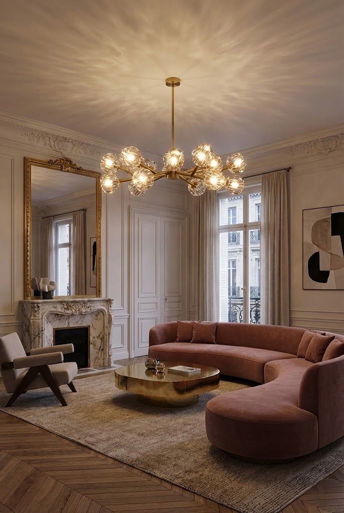 Crystal Ball Round Chandelier