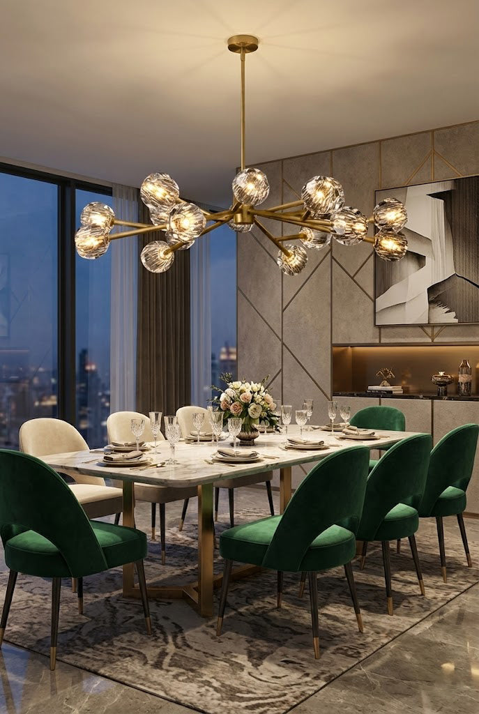 Crystal Ball Round Chandelier