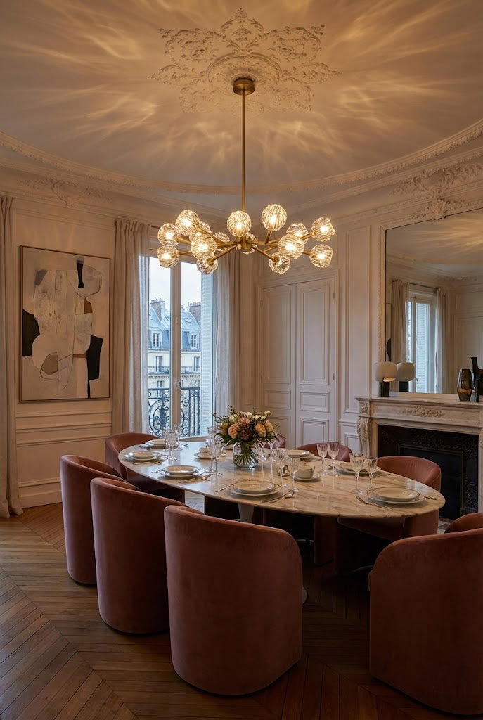 Crystal Ball Round Chandelier