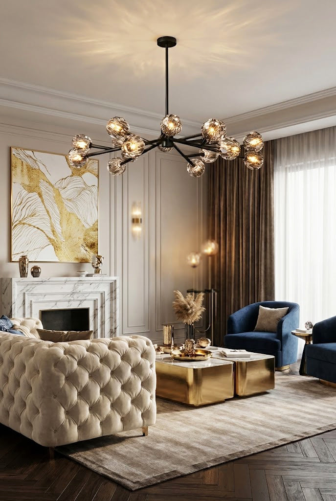 Crystal Ball Round Chandelier