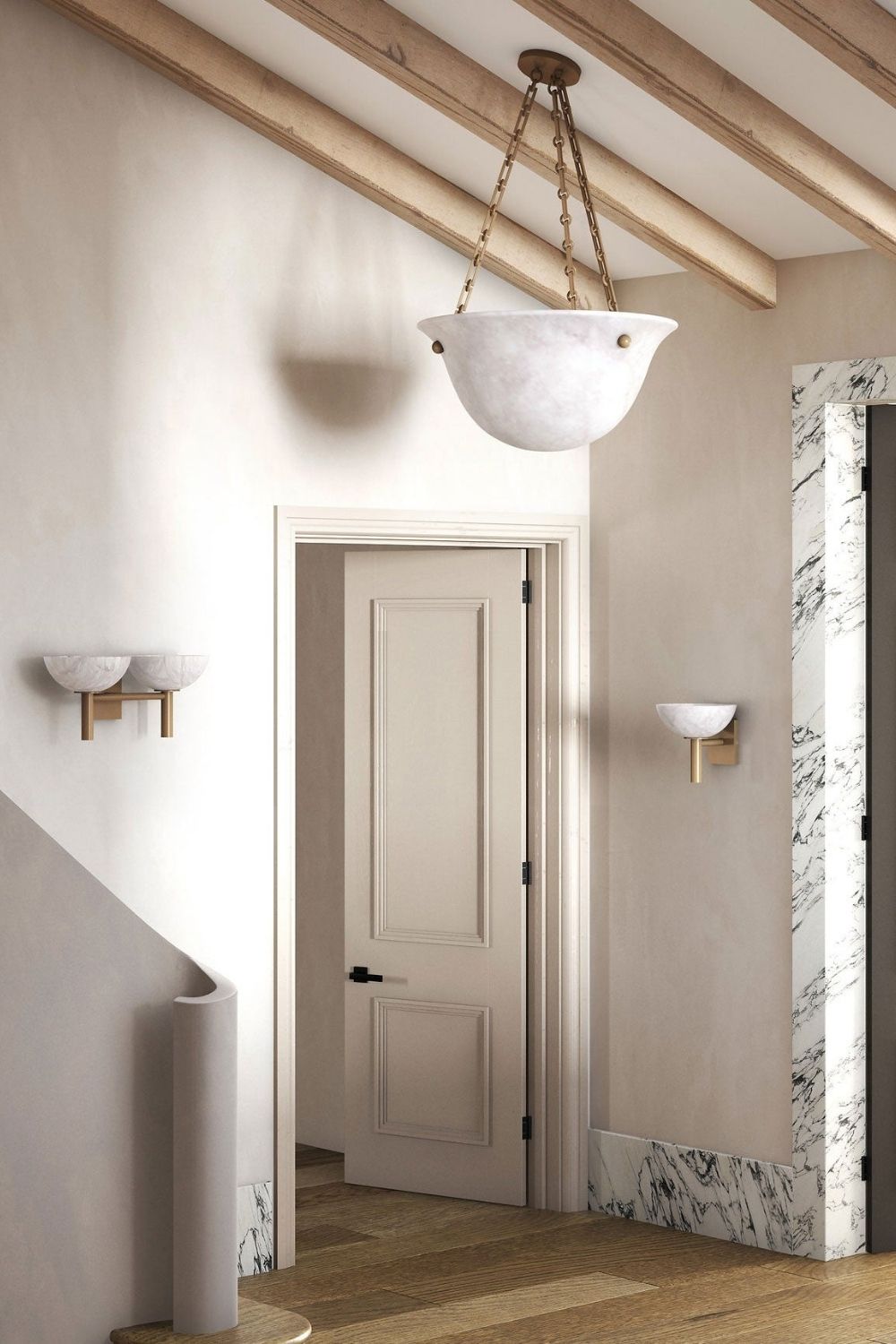 Bowl Alabaster Wall Lamp