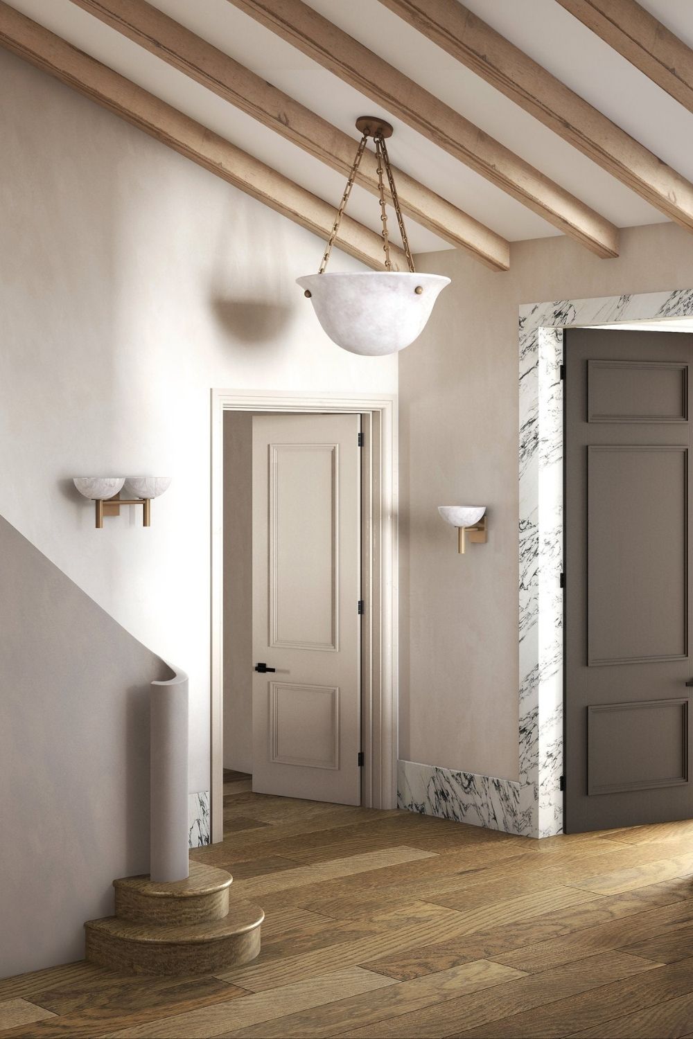 Bowl Alabaster Wall Lamp