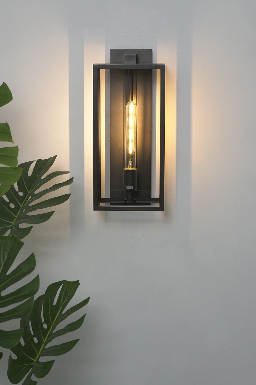 Brass Outdoor Box Lantern | detail | Samu  Lamp