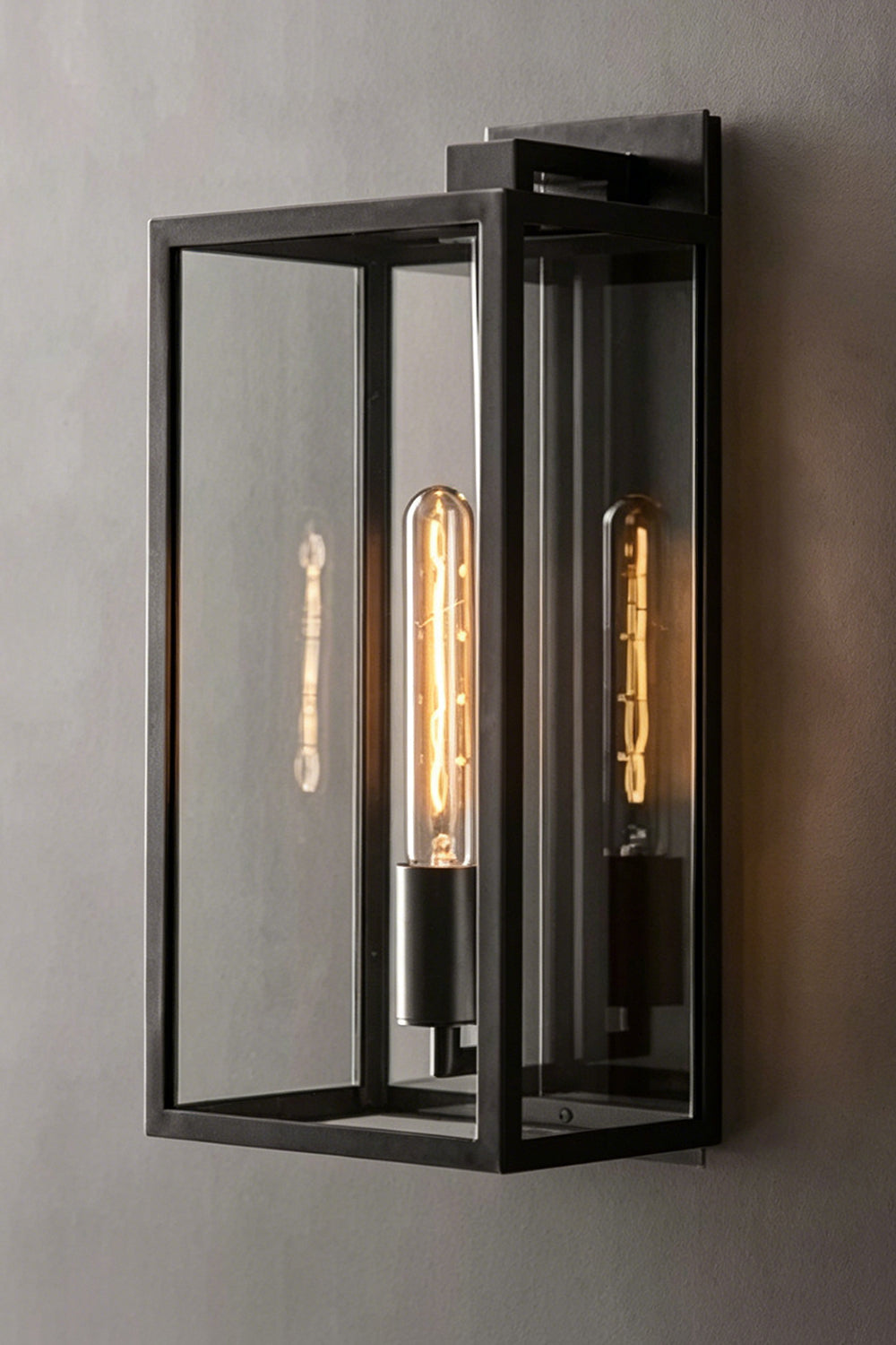 Brass Outdoor Box Lantern | detail | Samu  Lamp