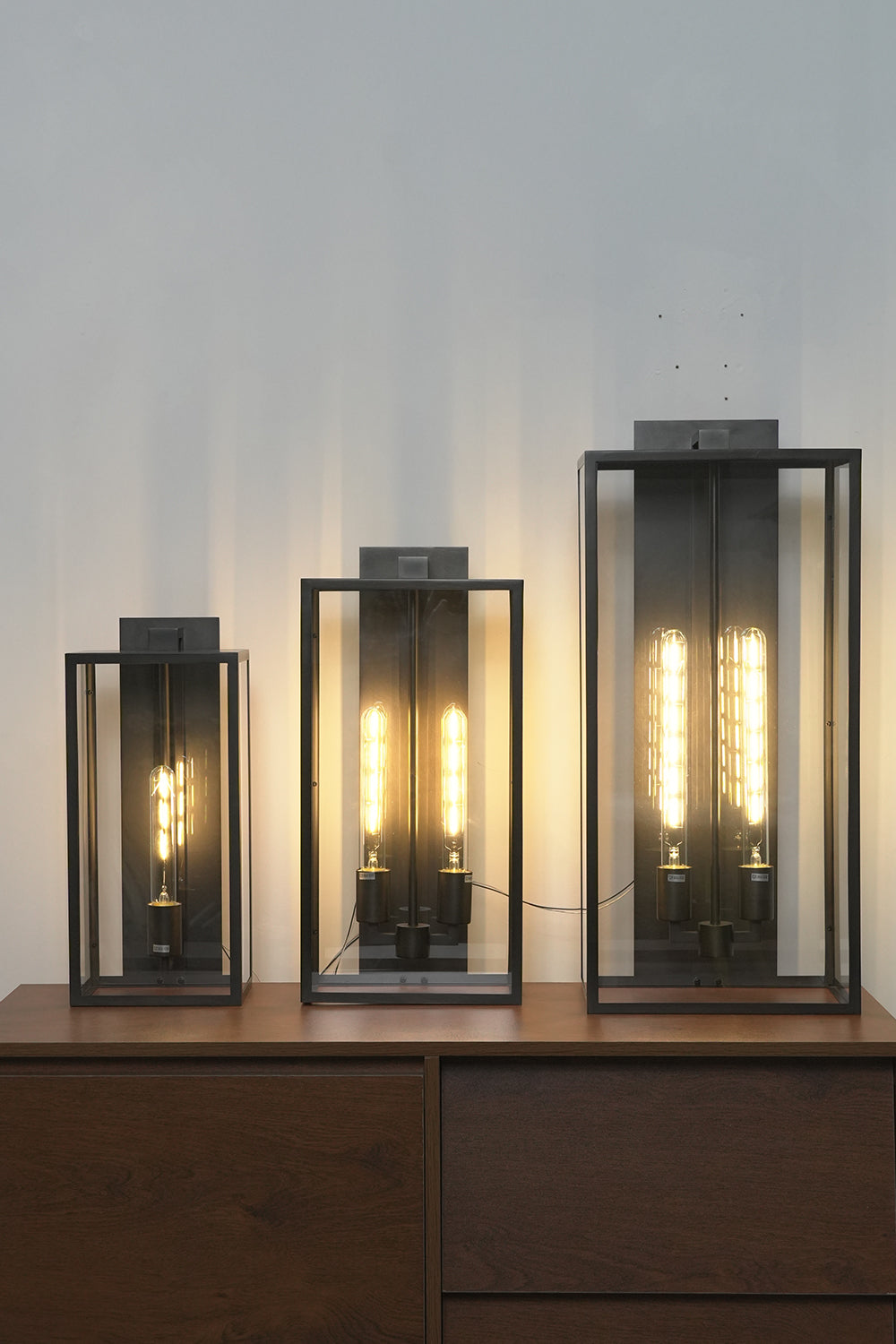 Brass Outdoor Box Lantern Samu  Lamp