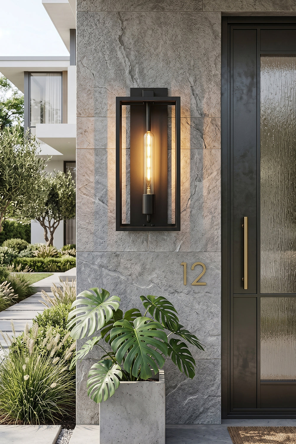 Brass Outdoor Box Lantern for outdoor | Samu  Lamp